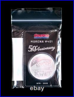AA 2026 SMI Morena #401 COSTCO 1 oz. 999 Fine Silver Proof Round 50th Anniv