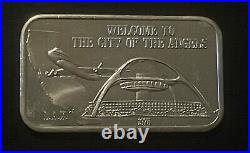 ANA 84th Anniversary Silver Bar Los Angeles Calif. Plane. 999 Fine Silver Ounce
