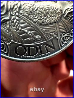 ANTIQUE Asgard ODIN 1 troy oz Fine Silver Round Mythical Cities Series IN STOCK
