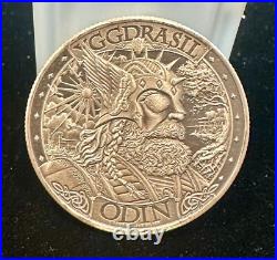 ANTIQUE Asgard ODIN 1 troy oz Fine Silver Round Mythical Cities Series IN STOCK