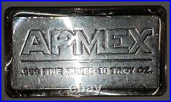 APMEX Silver made by Scottsdale Mints 10 oz Fine Silver Bar. 999