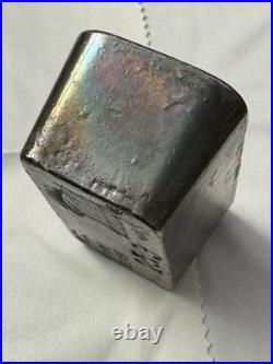 Academy 25.3 oz. 999 Fine Poured Silver Bar Ingot Great Patina