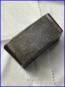 Academy 25.3 oz. 999 Fine Poured Silver Bar Ingot Great Patina