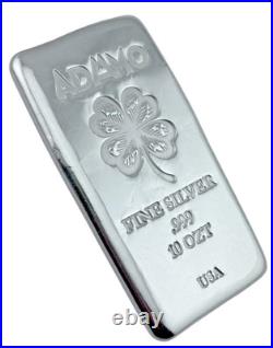 Adamo Four Leaf Clover 10 oz. 999 Fine Silver Art Bar Adamo Metals USA Exclusive Adamo Four Leaf Clover 10 oz. 999 Fine Silver Art Bar Adamo Metals USA Exclusive