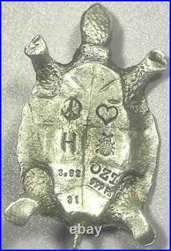 Approximately 3.8 Troy Ounces 0.999 Fine Silver Turtle