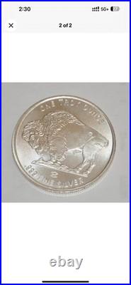 BUFFALO INDIAN HEAD 1 troy oz. 999 FINE SILVER ROUND