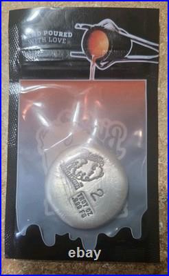 Bison Bullion 2 Troy Oz Silver Round 999 Fine Silver! Beautiful Swirls