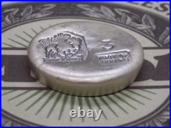 Bison Bullion 3oz. 999 Fine Silver Puck Style Bullion Round ECC&C, Inc
