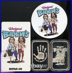 Black Hand Bullion Weekend at Bidens Very Limited #18/35! 1-OZ. 999 Fine Silver