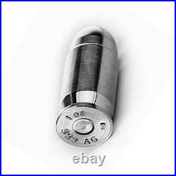 Box of 10 Silvertowne Mint 1 oz. 999 Fine Silver Bullet. 45 Caliber ACP