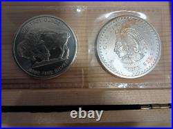 Boxed 999 Fine Silver Lot (5 Oz) 5 Ounces Bullion Bars Coins Rounds + Gold