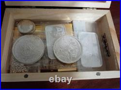 Boxed 999 Fine Silver Lot (5 Oz) 5 Ounces Bullion Bars Coins Rounds + Gold