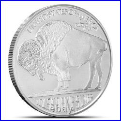 Buffalo Coin, 1 oz Silver Round Buffalo (Lot of 5 Rounds). 999 Fine Silver