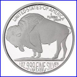 Buffalo Coin, 1 oz Silver Round Buffalo (Lot of 5 Rounds). 999 Fine Silver