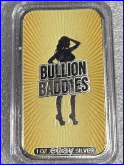 Bullion Baddies 1 oz. 999 Fine Silver Bar in Protective Case Bullion Baddies