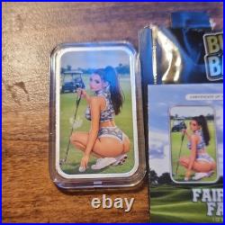Bullion Baddies Fairway Faye 1 oz. 999 Fine Silver Bar 1 oz Total Silver