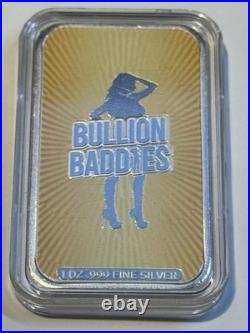 Bullion Baddies Liberty Lana 1 oz. 999 Fine Silver Bar Silver Composition 1 oz