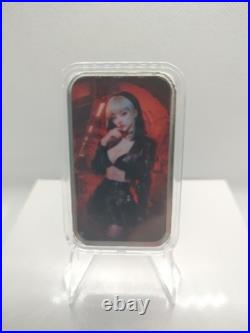 Bullion Baddies Series 13 1 oz Fine Silver Bar Livia Leather Nice Version /200