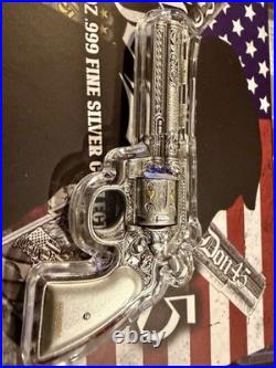 Bullion Standard 1 oz. 999 Fine Silver Revolver Bar in Capsule limited mintage