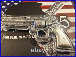 Bullion Standard 1 oz. 999 Fine Silver Revolver Bar in Capsule limited mintage