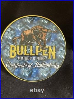 Bullpen Bullion OREO #1 2.70 oz. 999 Fine Silver Hand Poured COA Coin Bar