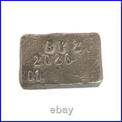 Byzartelle 2oz Hand Poured 999 Fine Silver Bars Serialized 2026 Series Limited