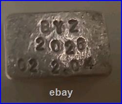 Byzartelle 2oz Hand Poured 999 Fine Silver Bars Serialized 2026 Series Limited
