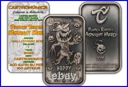 Castronomics Pumpkin Reaper Antiqued. 999 Fine Silver Art Bar