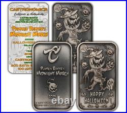 Castronomics Pumpkin Reaper Antiqued. 999 Fine Silver Art Bar