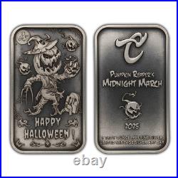 Castronomics Pumpkin Reaper Antiqued. 999 Fine Silver Art Bar