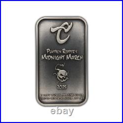 Castronomics Pumpkin Reaper Antiqued. 999 Fine Silver Art Bar