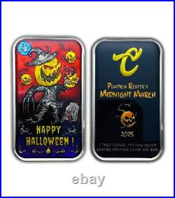 Castronomics Pumpkin Reaper Custom Double Enamel. 999 Fine Silver Art