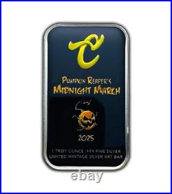 Castronomics Pumpkin Reaper Custom Double Enamel. 999 Fine Silver Art