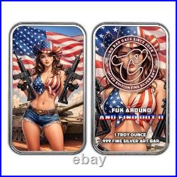 Castronomics UV Colorized FAFO II 1 oz. 999 Fine Silver Art Bar