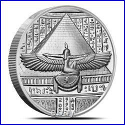Cleopatra 2 oz Silver. 999 Fine Round EGYPTIAN GODS Ultra High Relief IN STOCK