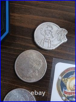 Collectible Fine Silver Lot. Spegtacular, Glass Panther Art Silver Read Descrip