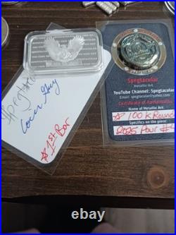 Collectible Fine Silver Lot. Spegtacular, Glass Panther Art Silver Read Descrip