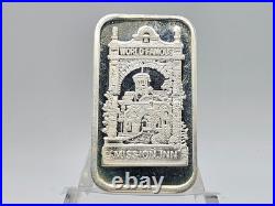 Complete Set Of 6 1oz. 999 Fine Silver The Mission Inn Art Bars In Dansco Book