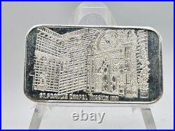 Complete Set Of 6 1oz. 999 Fine Silver The Mission Inn Art Bars In Dansco Book
