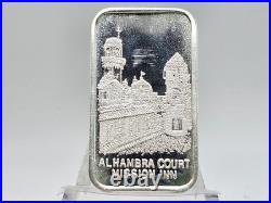 Complete Set Of 6 1oz. 999 Fine Silver The Mission Inn Art Bars In Dansco Book