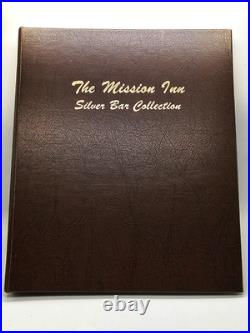 Complete Set Of 6 1oz. 999 Fine Silver The Mission Inn Art Bars In Dansco Book
