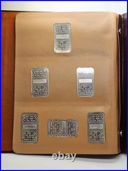 Complete Set Of 6 1oz. 999 Fine Silver The Mission Inn Art Bars In Dansco Book