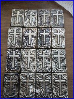 Cross Bar 107 grams of Guaranteed 999 fine Silver Hand pour Bullion VL pours