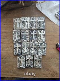 Cross Bar 107 grams of Guaranteed 999 fine Silver Hand pour Bullion VL pours