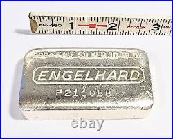 ENGELHARD 999+ FINE SILVER 10 TR. OZ Poured Bar Ingot 312 grams Serial #P211088