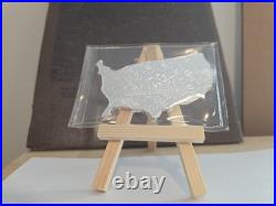 Elemental 5 oz. 999 Fine Silver Bar USA Map Flag Design Factory Sealed Elemental 5 oz. 999 Fine Silver Bar USA Map Flag Design Factory Sealed