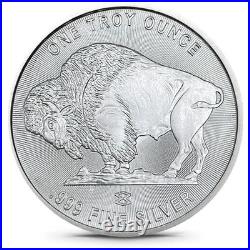 Elemental Mint Uncirculated 1 oz. 999 Fine Buffalo Silver Round In Capsule
