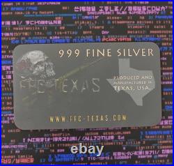 FFC Texas CRUMBS 2 oz. 999 Fine Silver 1/1 Custom Enameled Hand Poured Bar