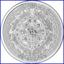 FIVE (5) 1 oz. Golden State Mint Silver Round Aztec Calendar. 999 Fine