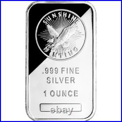 FIVE (5) 1 oz Silver Bar Sunshine Minting. 999 Fine Sealed